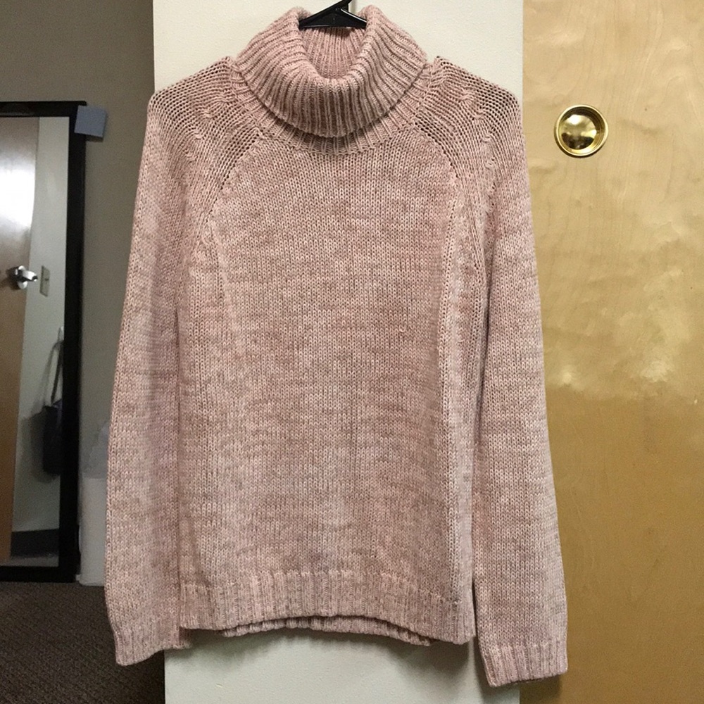 Calvin Klein blush pink turtleneck